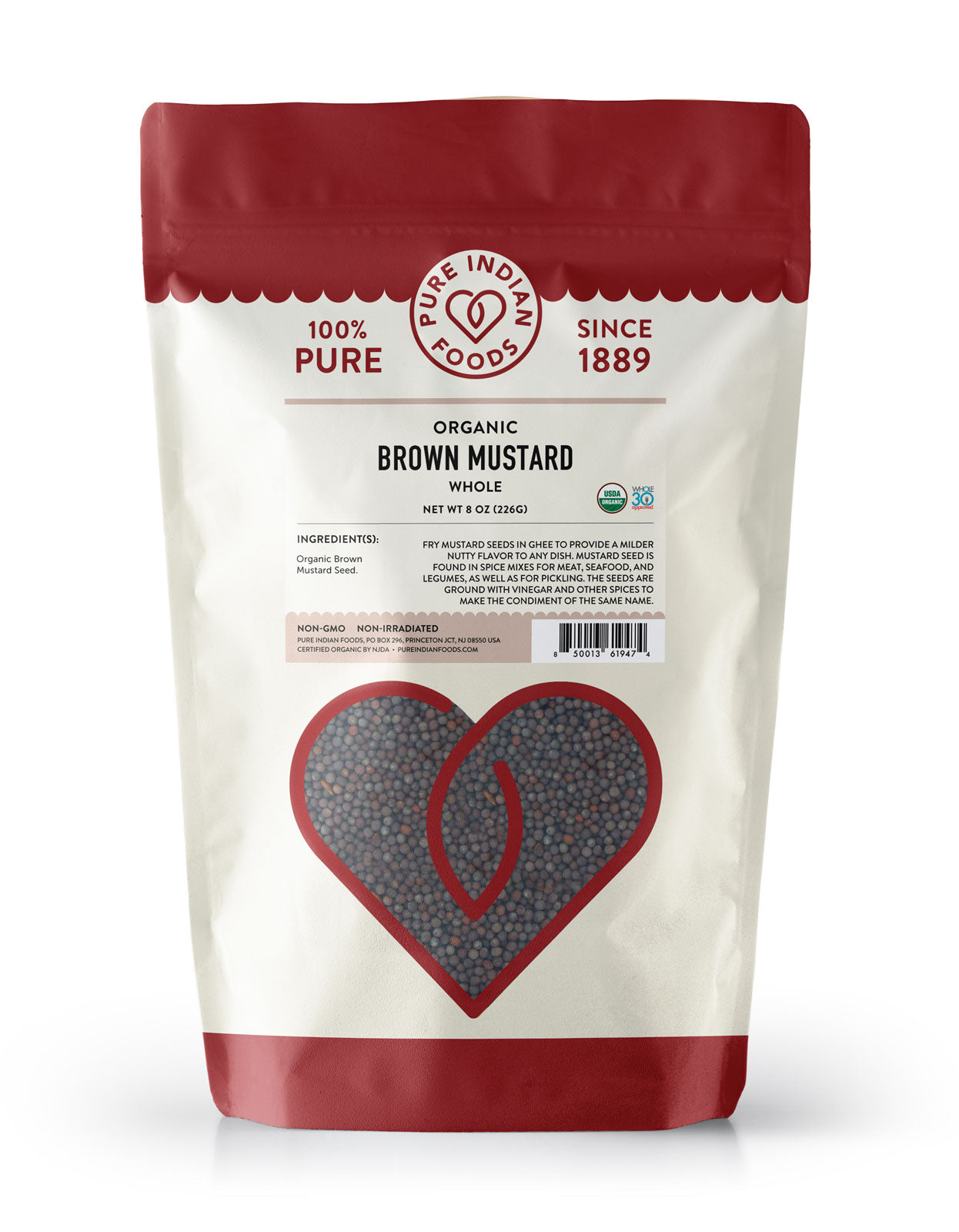 Mustard Seed Brown, Certified Organic