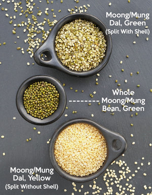 Moong/Mung Dal, Green, Split With Shell, Organic - 2 lbs
