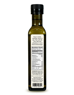 Nutrition Facts label on a bottle of Primal Oil from Pure Indian Foods