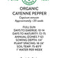 Organic Cayenne Pepper Seeds (Long Red Narrow)
