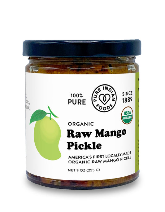 Indian Raw Mango Pickle LIMITED EDITION, Certified Organic - 9 oz