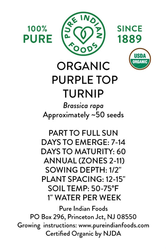 turnip seed planting depth Organic Purple Top Turnip Seeds