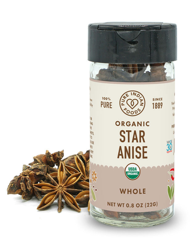 Star Anise Whole, Certified Organic - 0.8 oz