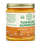 Side label on a jar of our Turmeric Superghee. We guarantee the quality of Pure Indian Foods because we hand-fill each jar ourselves, in small batches, using ingredeints sourced from suppliers we trust and know by name.