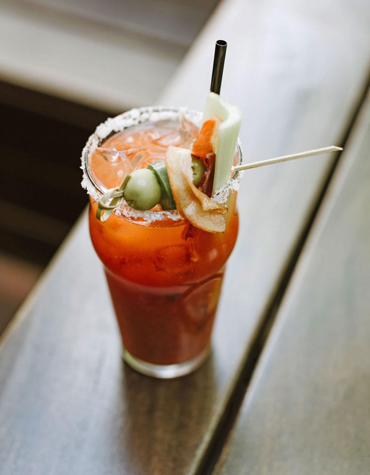 Tamarind Bloody Mary made with our organic tamarind paste and vegan Worcestershire sauce