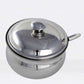 Ghee Pot (known as Ghilodi), Stainless Steel, with lid and spoon